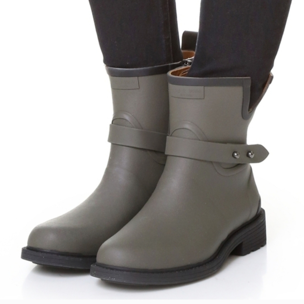 Rag & Bone Moto Rain Boots "Smoke" Size 40